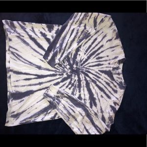 Purple and White tie dye long sleeve shirt